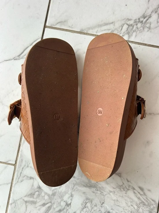 Joie Slide Sandals with Gold Buckles - Picture 7 of 7